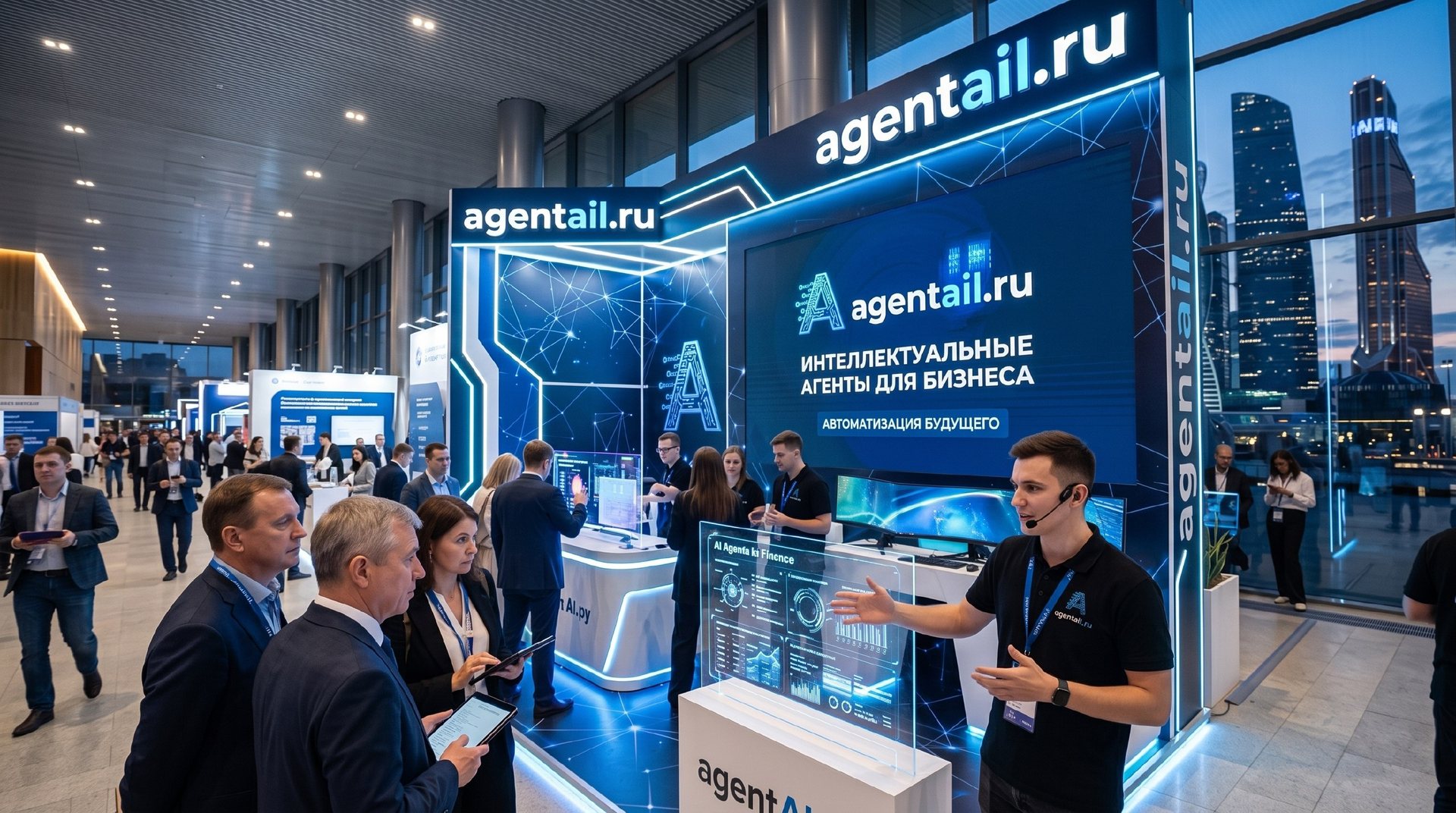 Концепт стенда бренда agentail.ru на отраслевой выставке
